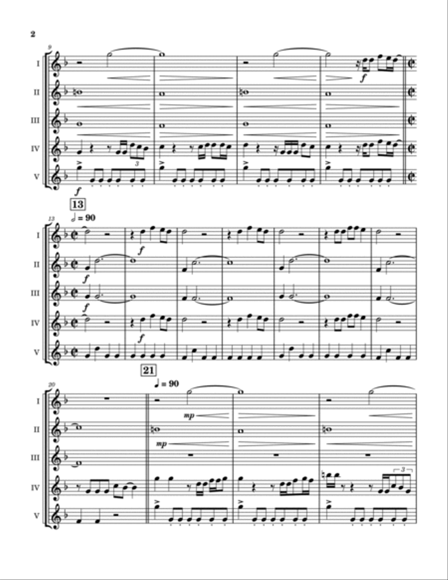 Juke Box Hero Woodwind Quintet scores gallery preview page 3
