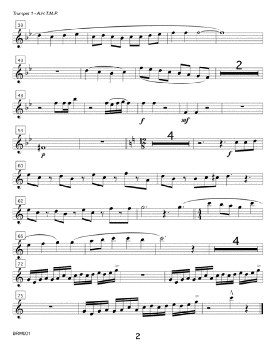 ALL HAIL THE MIGHTY POWER - 2 Trumpets, 2 Trombones & Timpani Small Ensemble scores gallery preview page 6