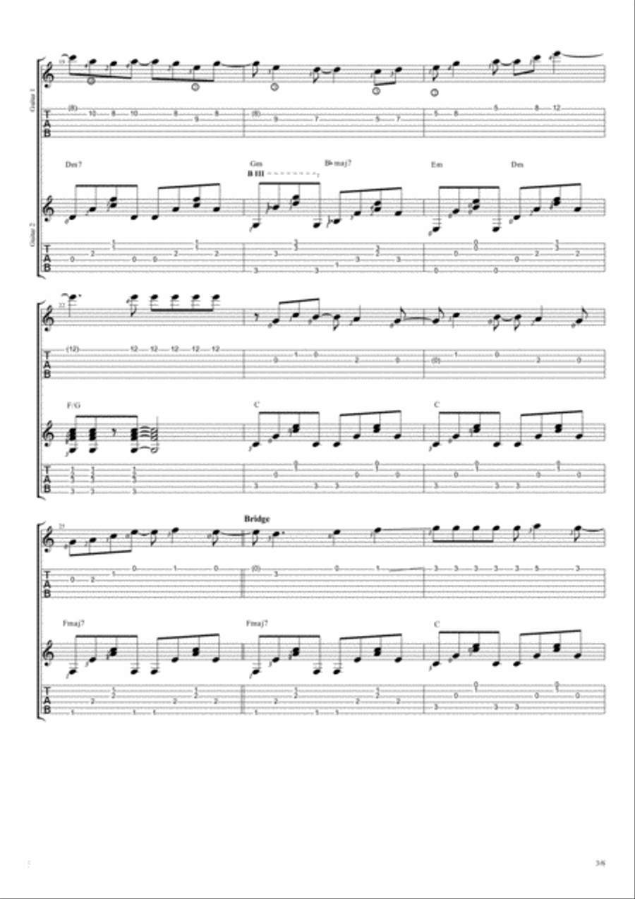 How Deep Is Your Love from the Motion Picture SATURDAY NIGHT FEVER Electric Guitar scores gallery preview page 3
