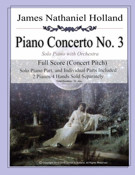 Piano Concerto No. 3 James Nathaniel Holland, Full Orchestral Score and Individual Parts image number null