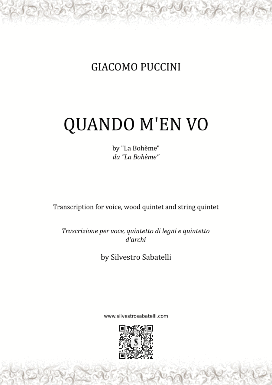 Quando m'en vo - La Bohème Large Ensemble scores gallery preview page 1