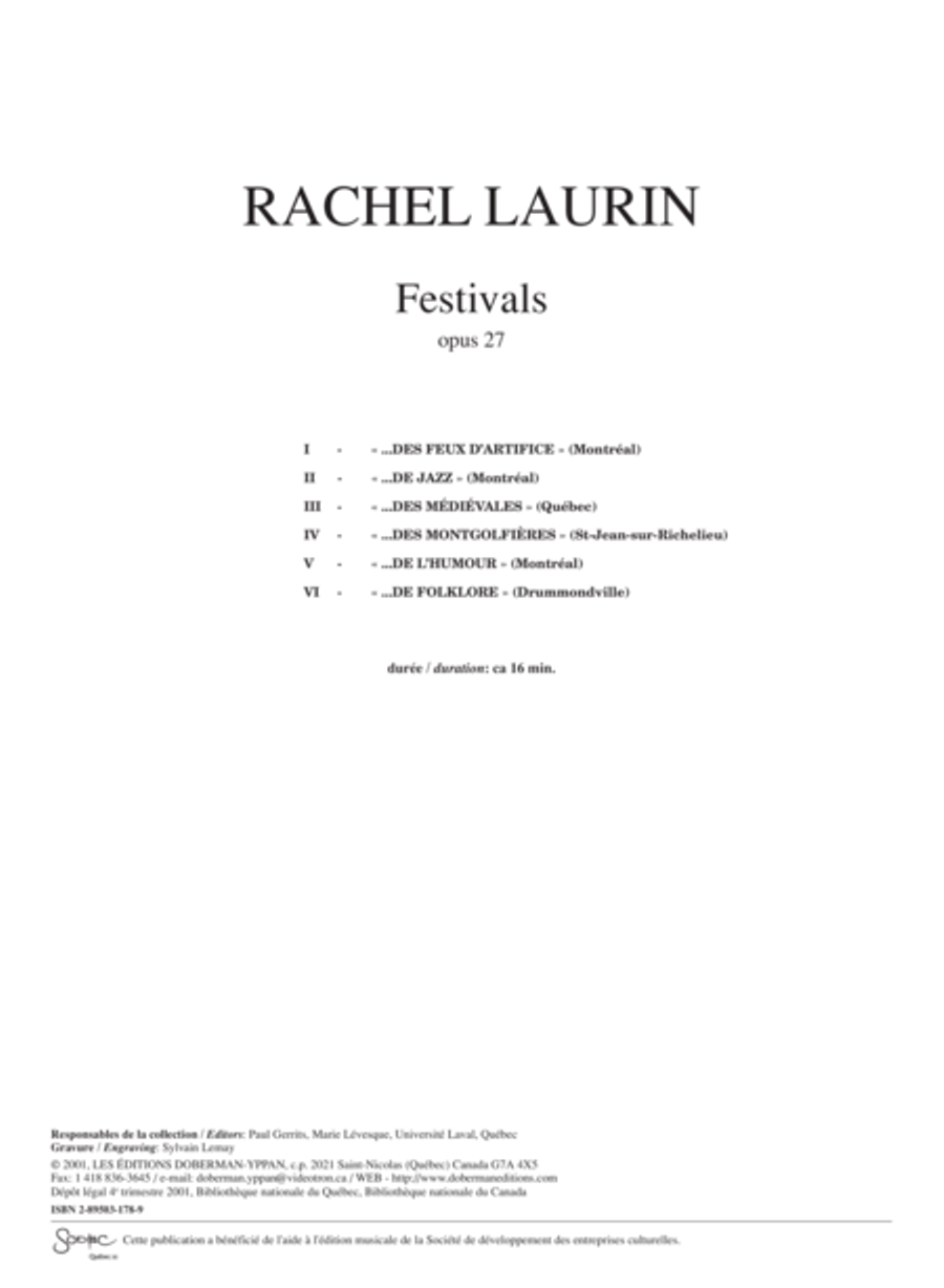 Festivals op. 27 Violin Solo scores gallery preview page 1