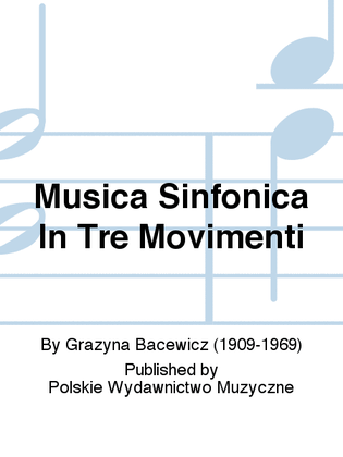 Book cover for Musica Sinfonica In Tre Movimenti