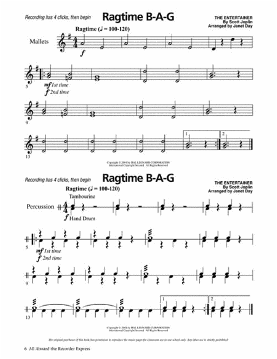 All Aboard the Recorder Express – Volume 2 Choir scores gallery preview page 4