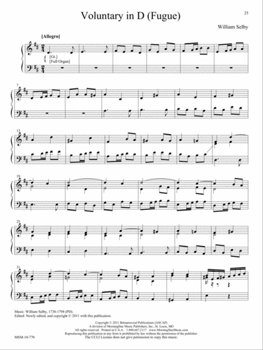 17th and 18th Century Organ Voluntaries for Manuals and Manuals with Pedal Points Organ scores gallery preview page 10
