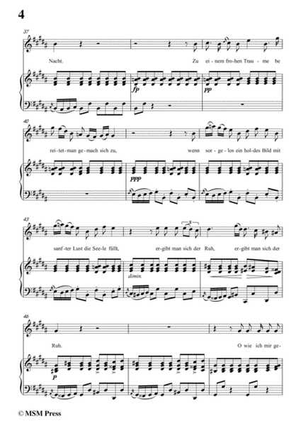 Schubert-Der Einsame,Op.41,in B Major,for Voice&Piano image number null