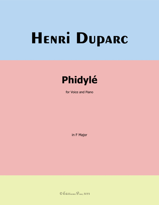 Phidylé, by Henri Duparc, in F Major