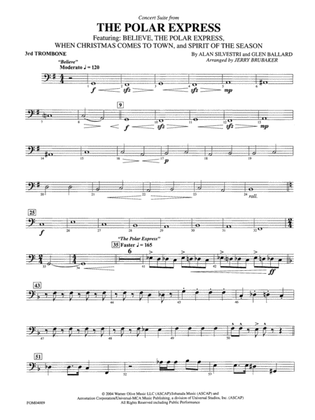 The Polar Express, Concert Suite from: 3rd Trombone