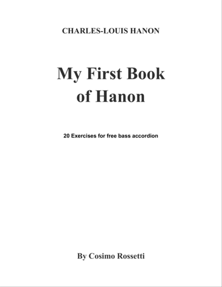 My First Book of Hanon