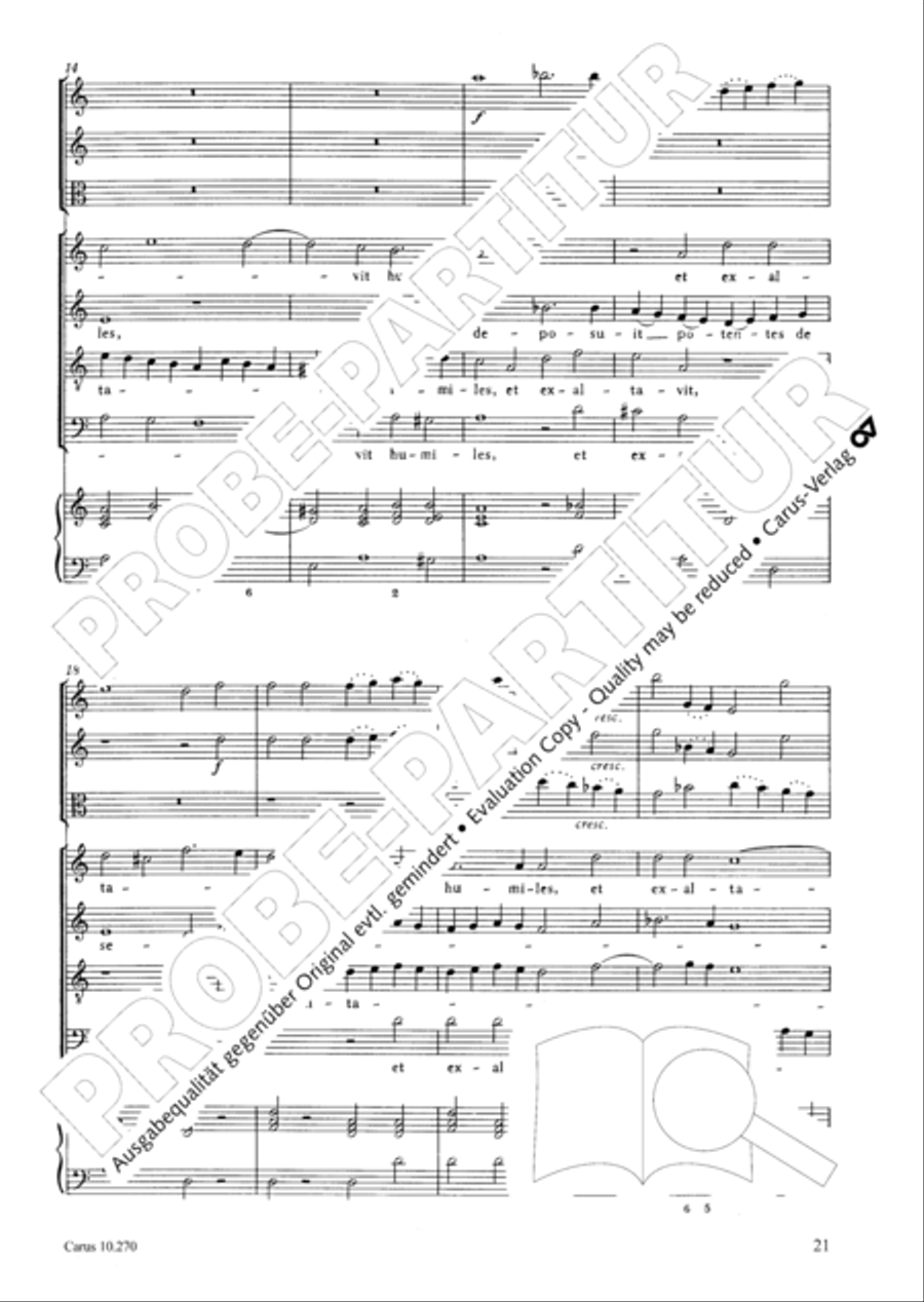 Magnificat in B flat major 4-Part scores gallery preview page 22