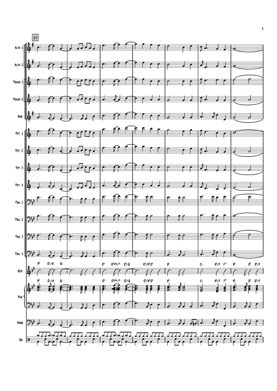 Bohemian Reflection Jazz Ensemble scores gallery preview page 3
