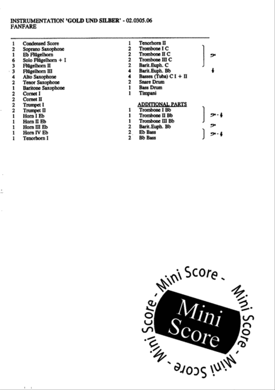 Gold Und Silber Gold Und Silber Fanfare Band scores gallery preview page 3