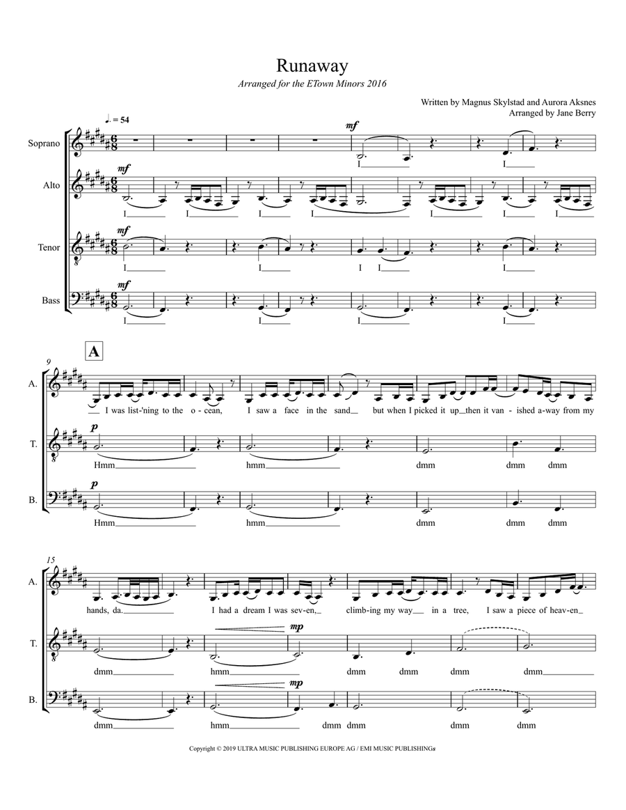 Runaway 4-Part scores gallery preview page 1