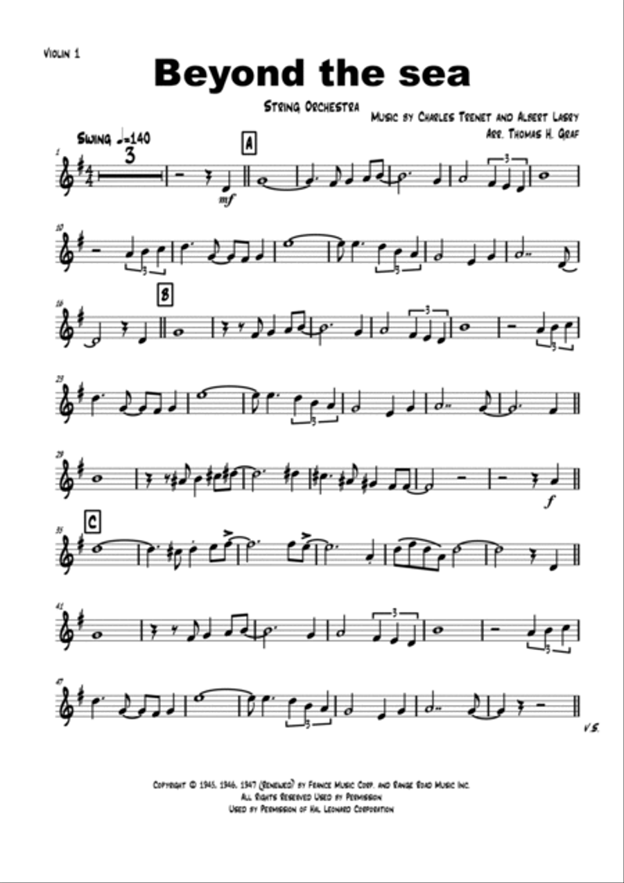 Beyond The Sea String Quartet scores gallery preview page 5