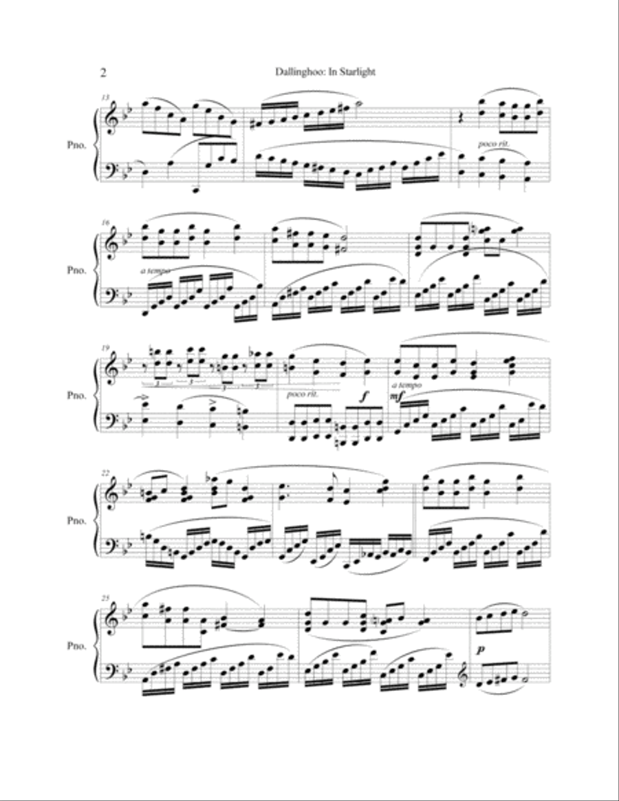 Dallinghoo: In Starlight Piano Solo scores gallery preview page 3