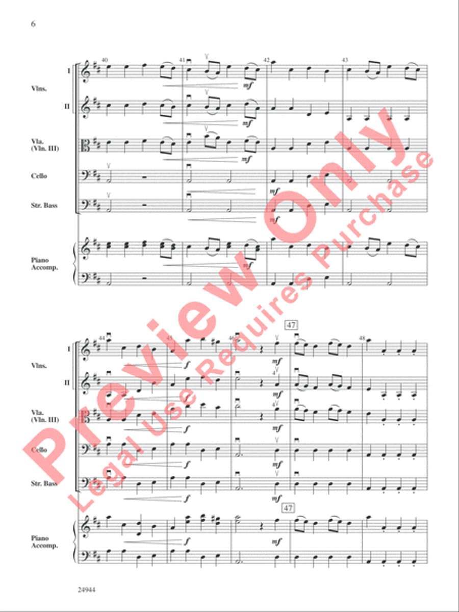Concerto in D String Orchestra scores gallery preview page 7
