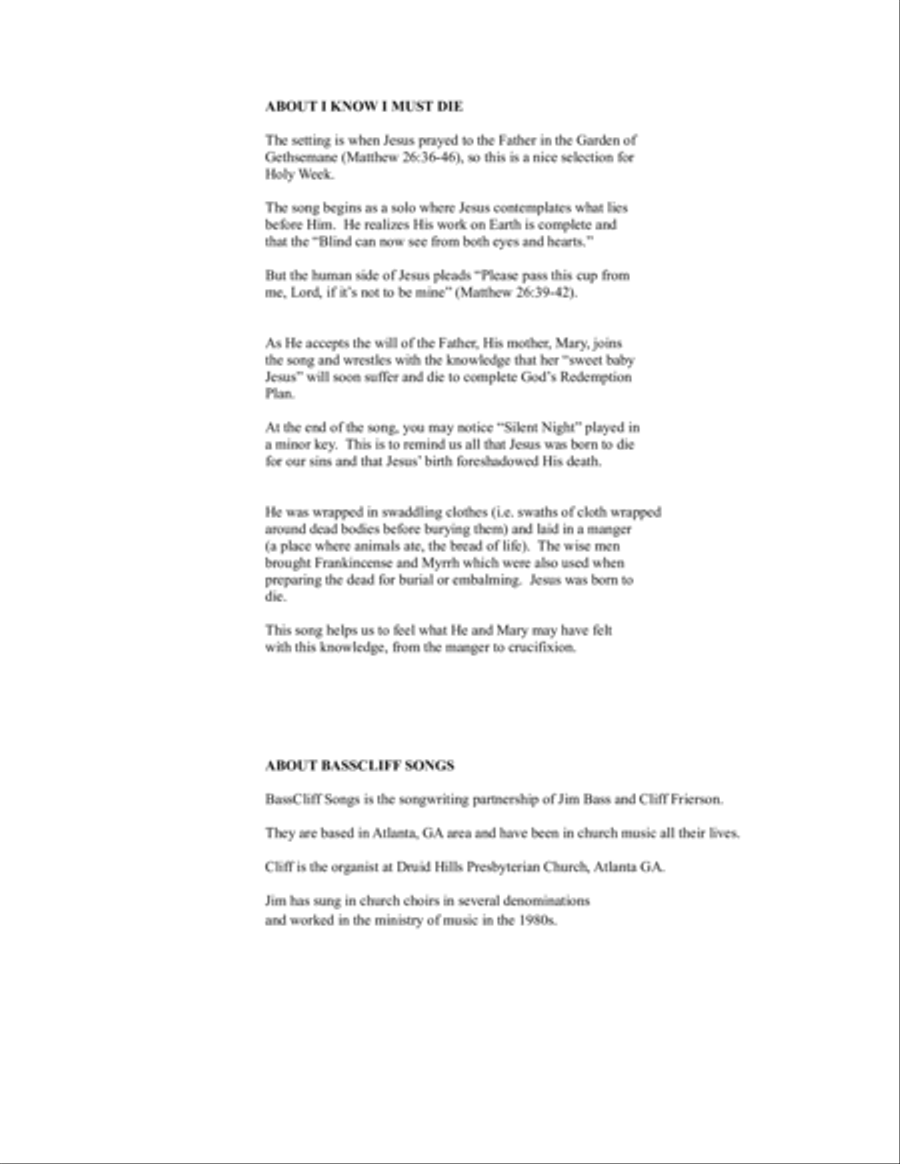 I Know I Must Die I Know I Must Die Piano scores gallery preview page 2