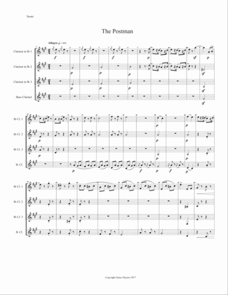 A Toy Story for Clarinets Woodwind Quartet scores gallery preview page 5