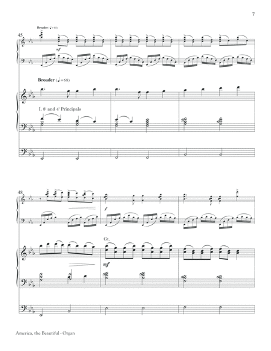 America, the Beautiful America, the Beautiful Choir scores gallery preview page 7