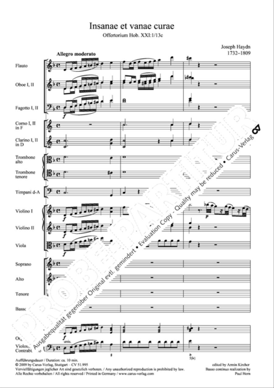 Insanae et vanae curae 4-Part scores gallery preview page 6