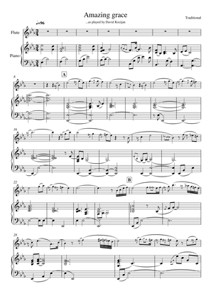 Amazing grace (piano & flute)