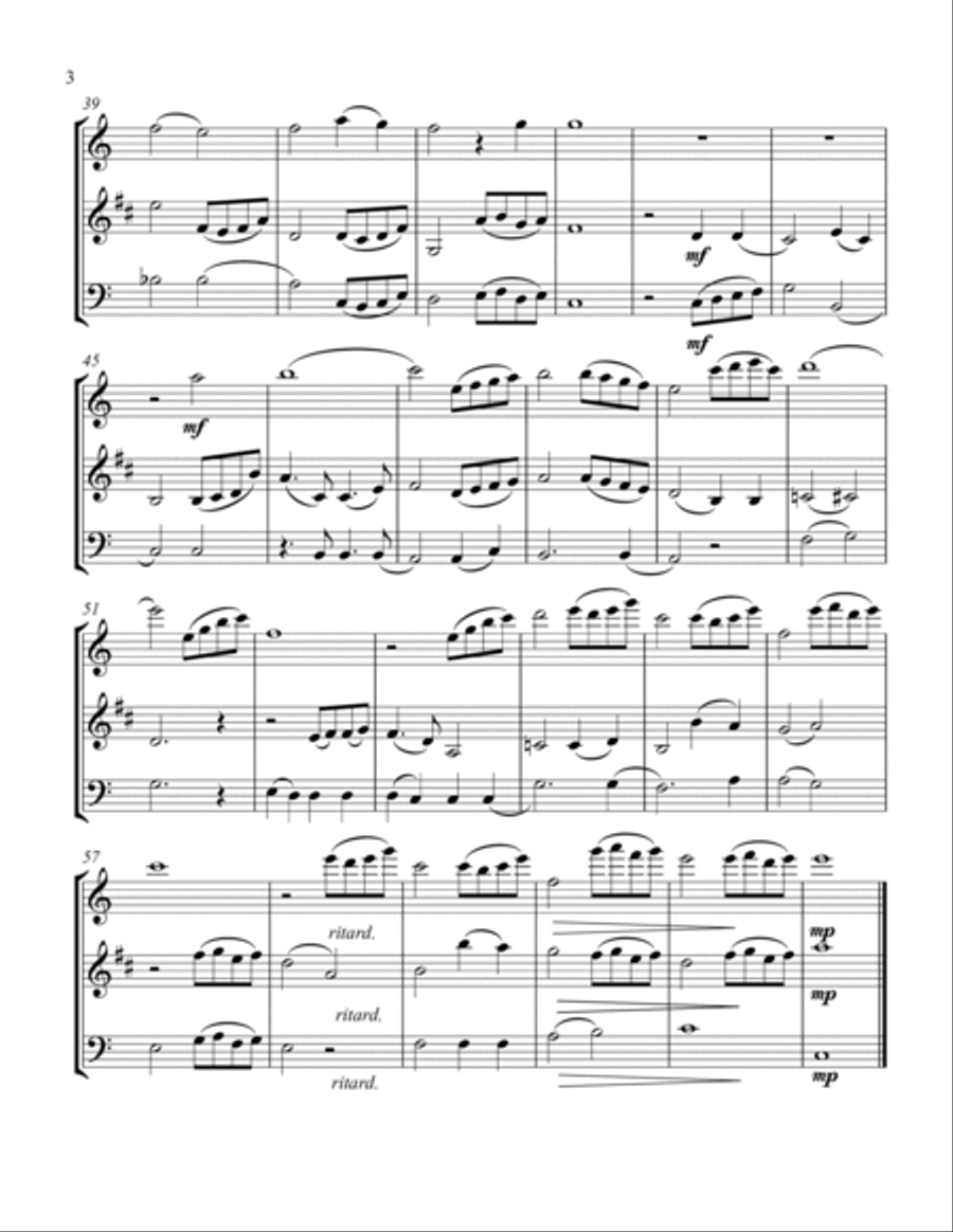 Beauty And The Beast Woodwind Trio scores gallery preview page 4