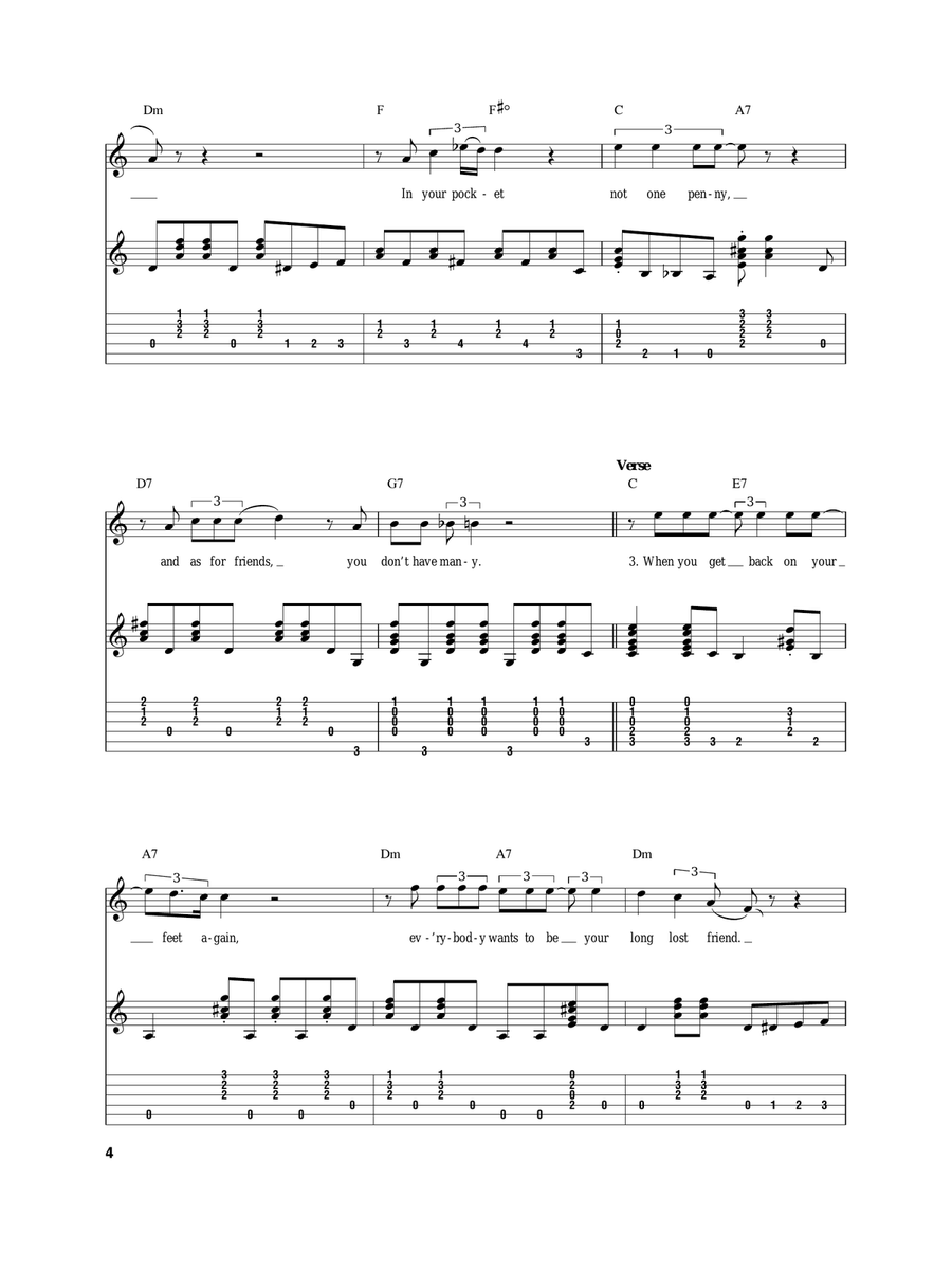 Nobody Knows You When You're Down And Out Acoustic Guitar scores gallery preview page 4