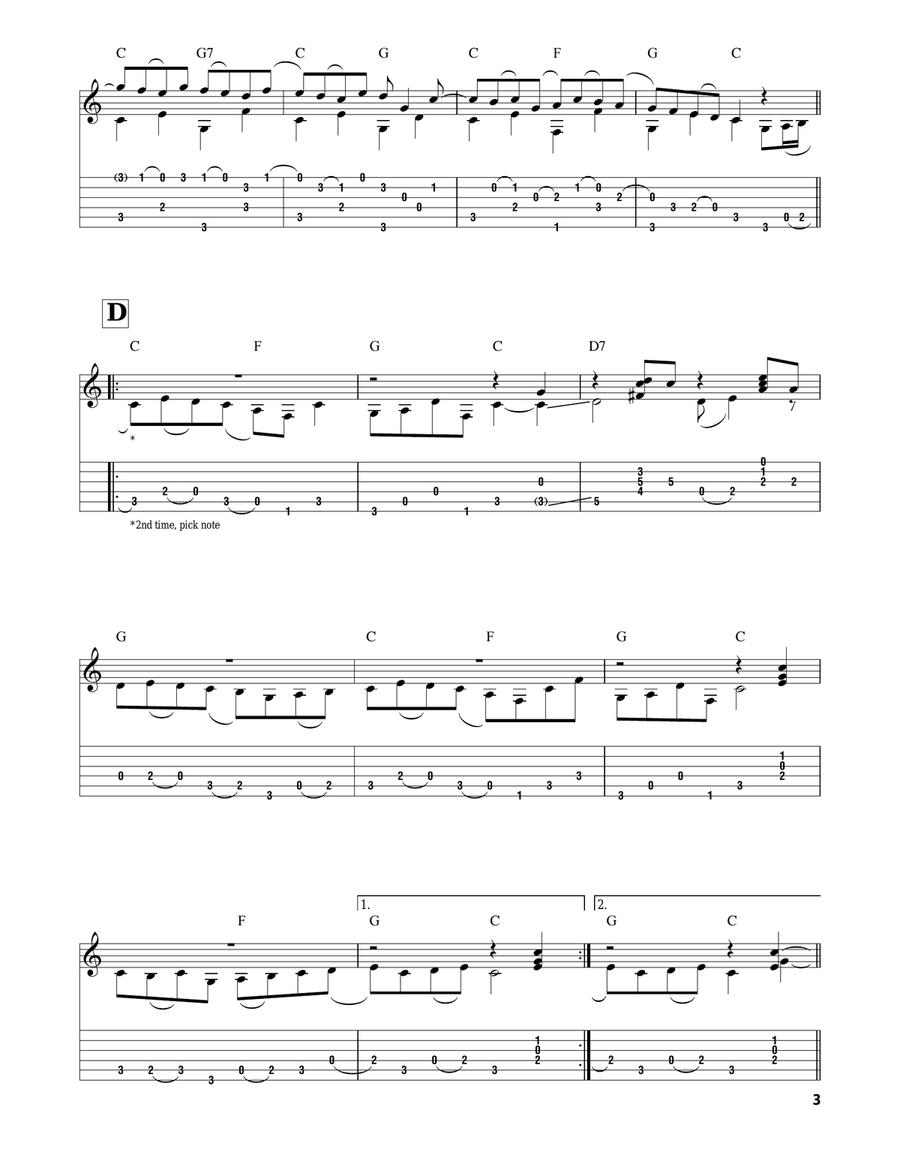 Arkansas Traveler Arkansas Traveler Acoustic Guitar scores gallery preview page 3