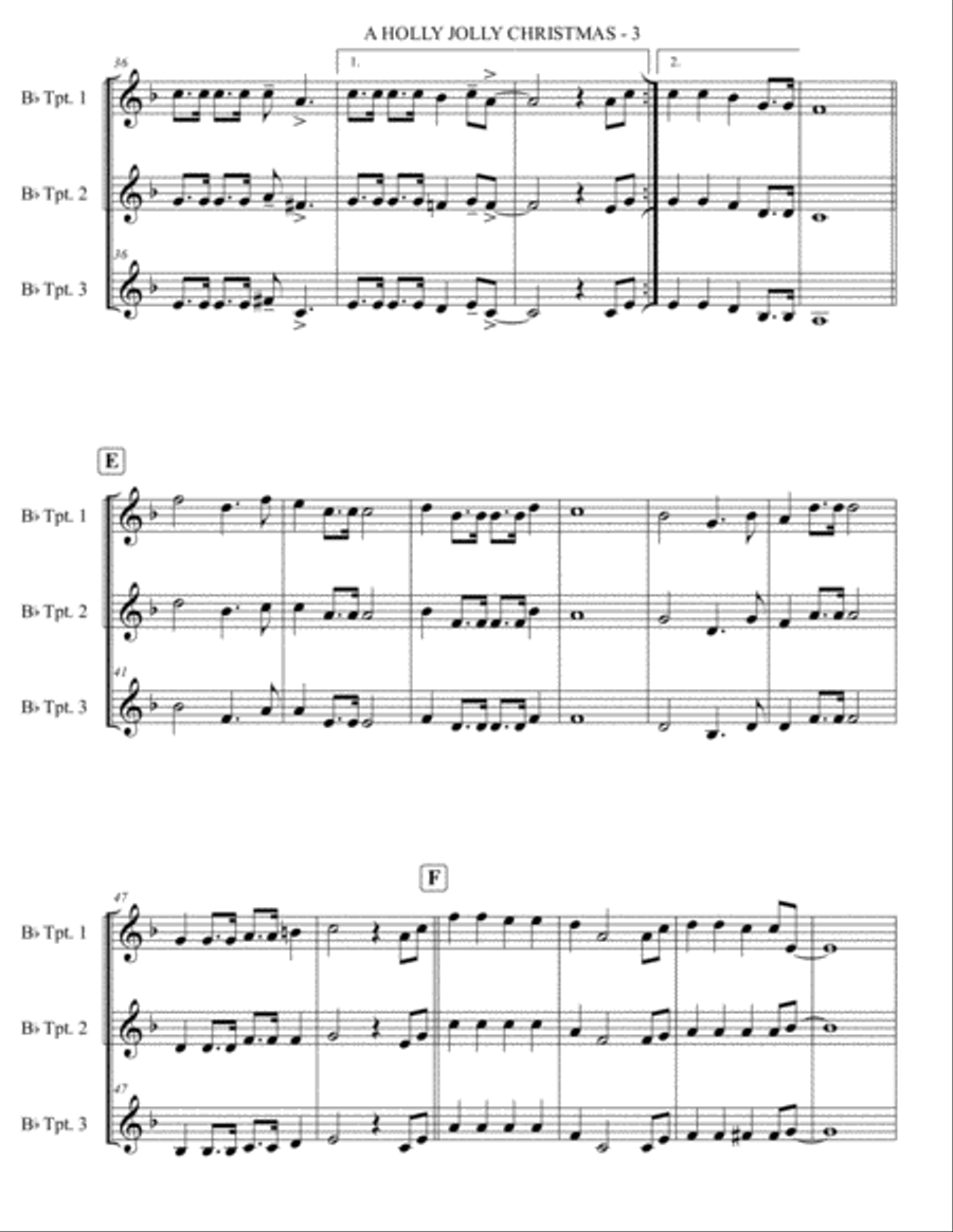 A Holly Jolly Christmas A Holly Jolly Christmas Brass Ensemble scores gallery preview page 4