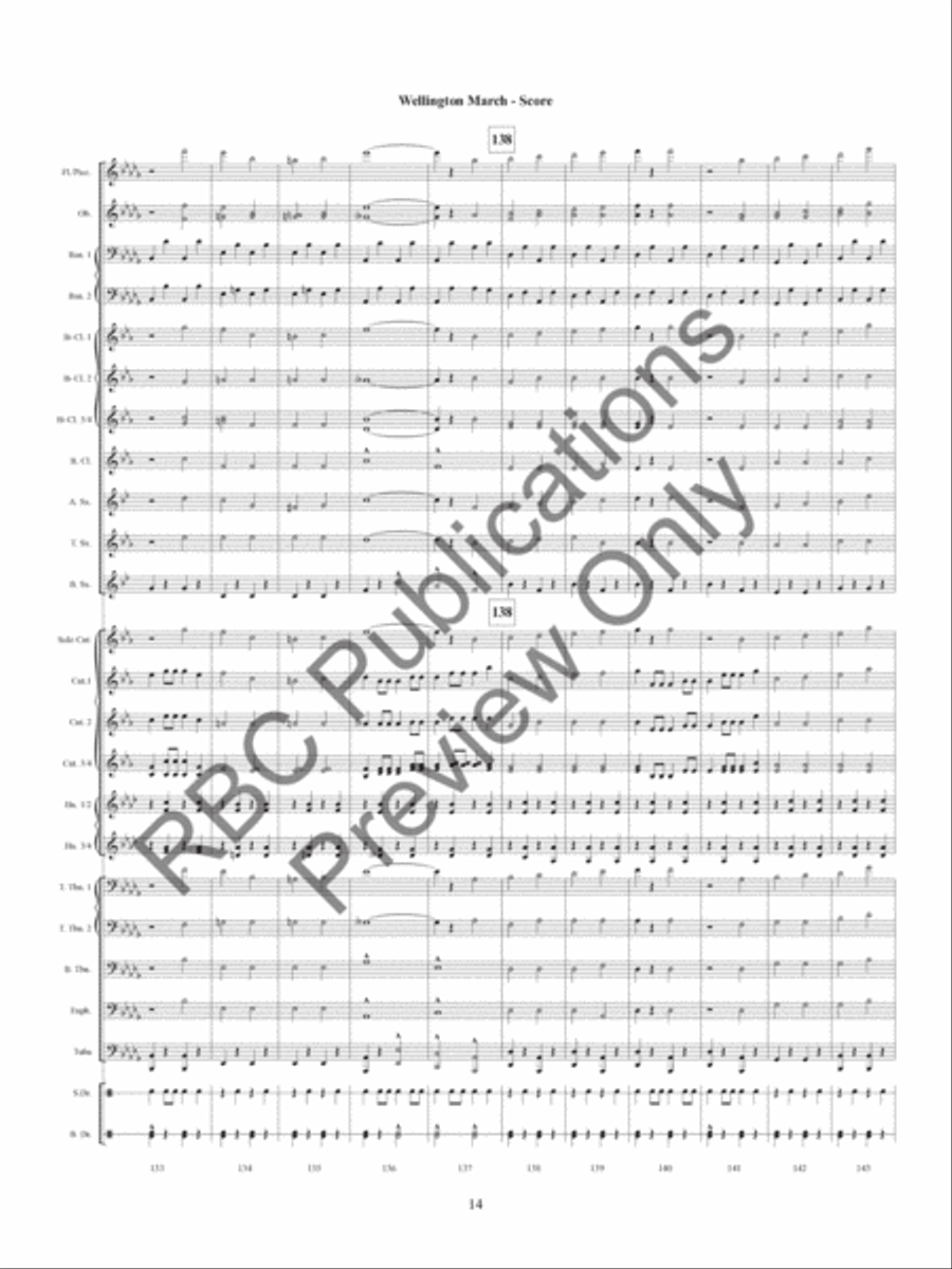 Wellington March Concert Band scores gallery preview page 16