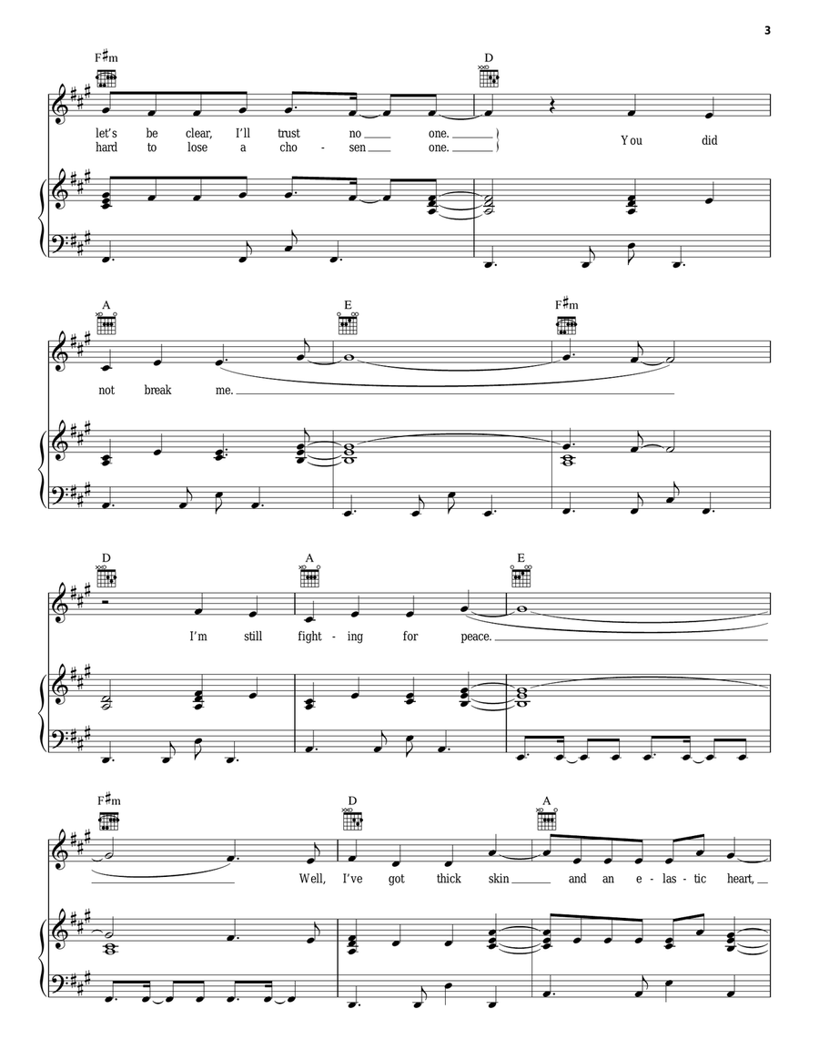 Elastic Heart Acoustic Guitar scores gallery preview page 3