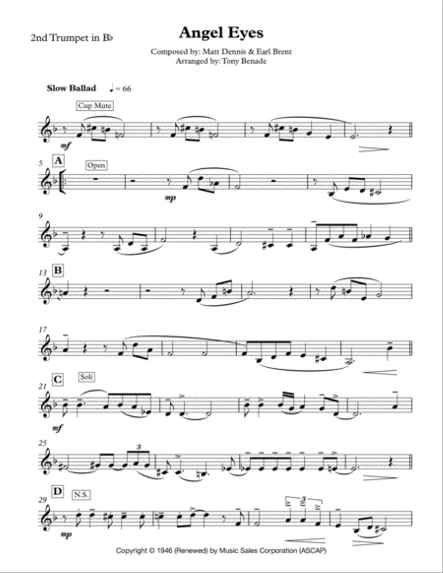 Angel Eyes Brass Ensemble scores gallery preview page 4