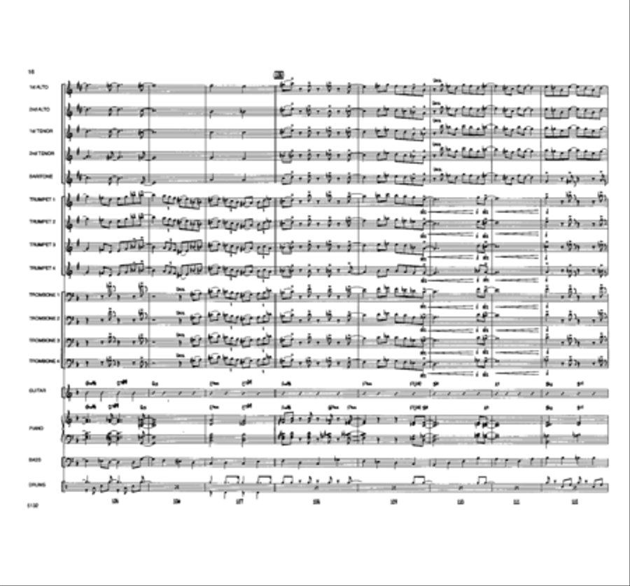 A Shuffle for Uncle Guido Jazz Ensemble scores gallery preview page 15