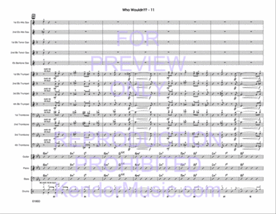 Who Wouldn't? Jazz Ensemble scores gallery preview page 12