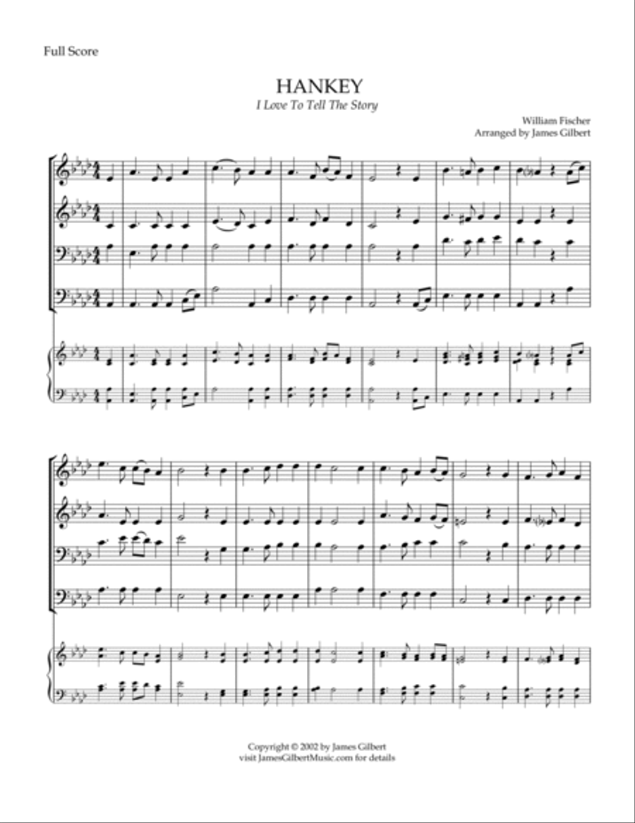 HANKEY (I Love To Tell The Story) Small Ensemble scores gallery preview page 2