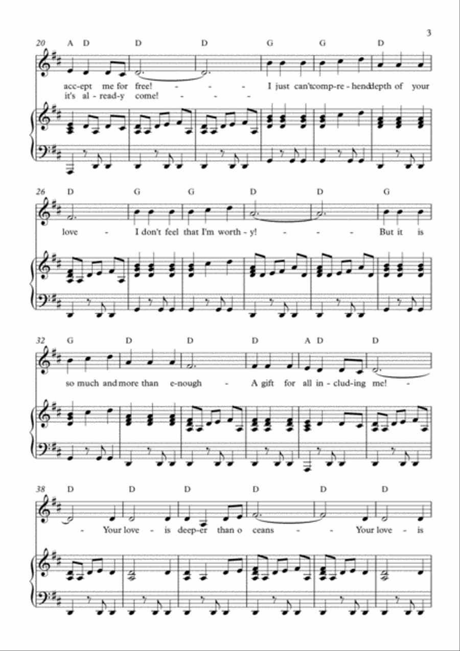 Your Love is Deeper Your Love is Deeper Voice scores gallery preview page 3