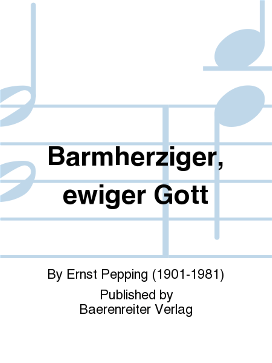 Barmherziger, ewiger Gott (1952) 4-Part scores gallery preview page 1