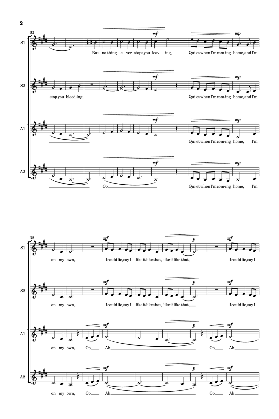 When The Party's Over SSAA scores gallery preview page 2