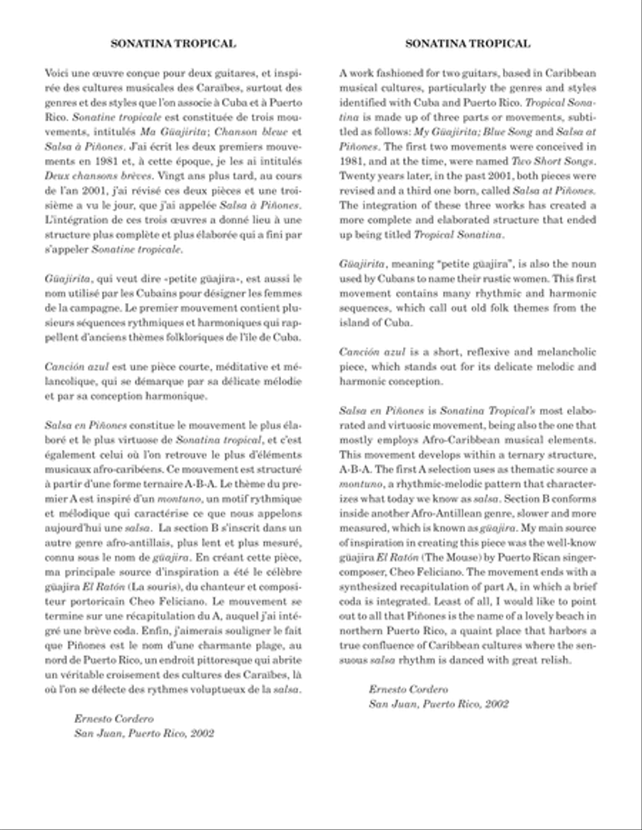 Sonatina Tropical Sonatina Tropical Classical Guitar scores gallery preview page 2