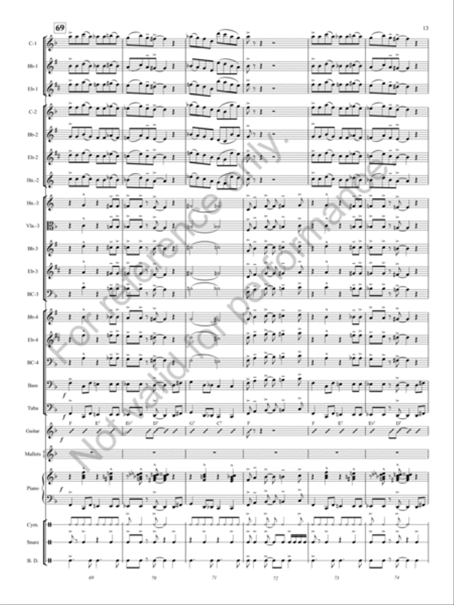 Gospel John Gospel John Concert Band scores gallery preview page 13