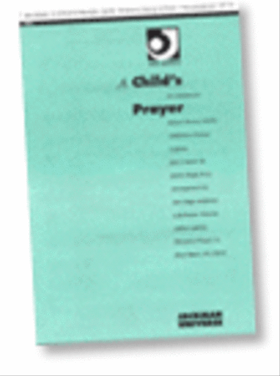 A Child's Prayer - SATB & Children's Chorus 4-Part scores gallery preview page 1