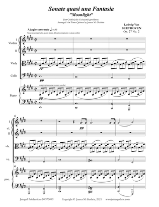 Beethoven: Adagio from the Moonlight Sonata for Piano Quintet