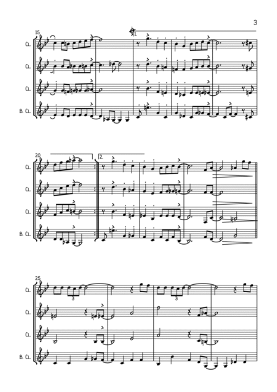 Lil Darlin' Lil Darlin' Woodwind Ensemble scores gallery preview page 3