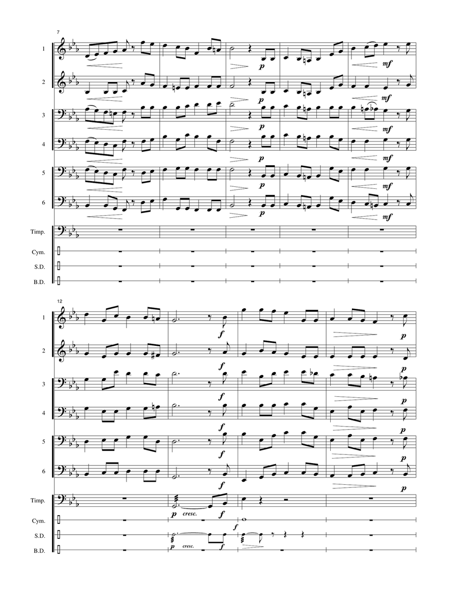 Republic of Iceland National Anthem: Lofsöngur Large Ensemble scores gallery preview page 5