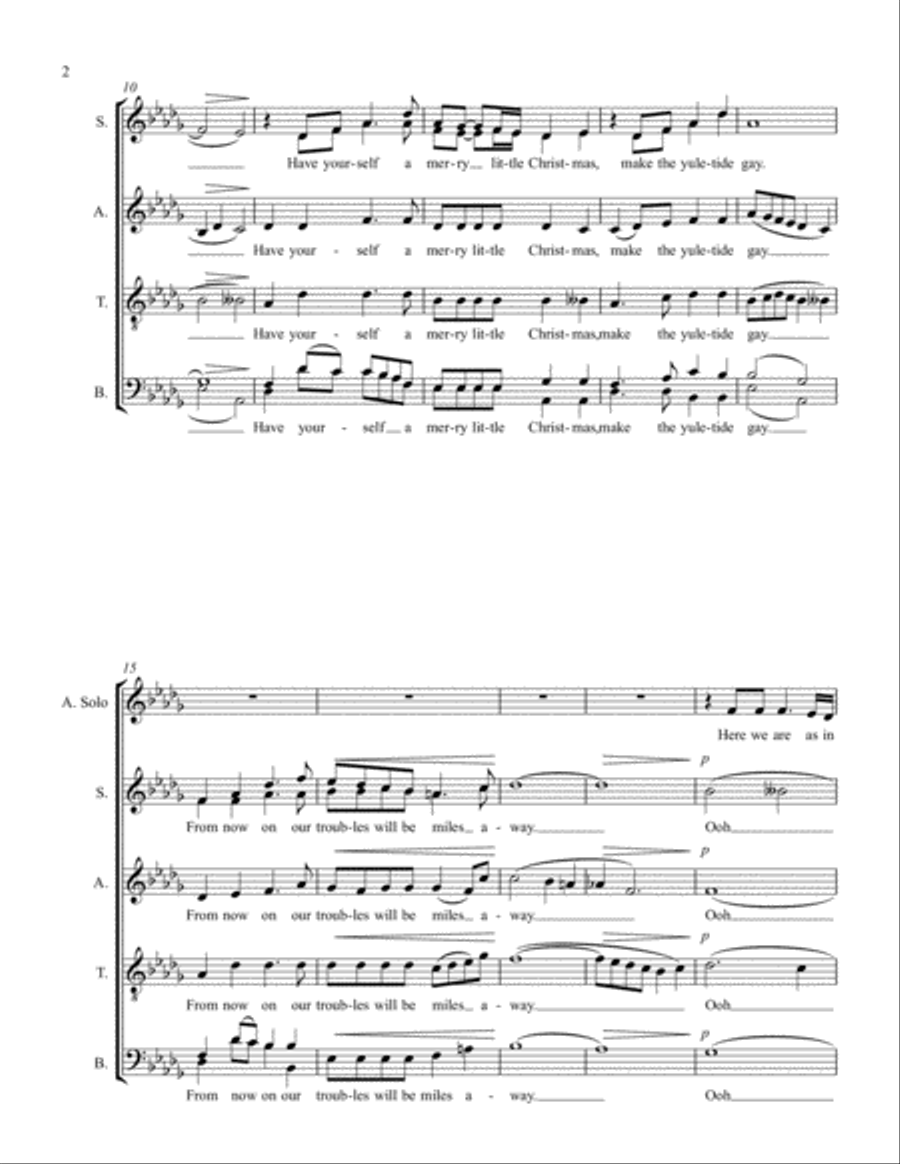Have Yourself A Merry Little Christmas from MEET ME IN ST. LOUIS 4-Part scores gallery preview page 2