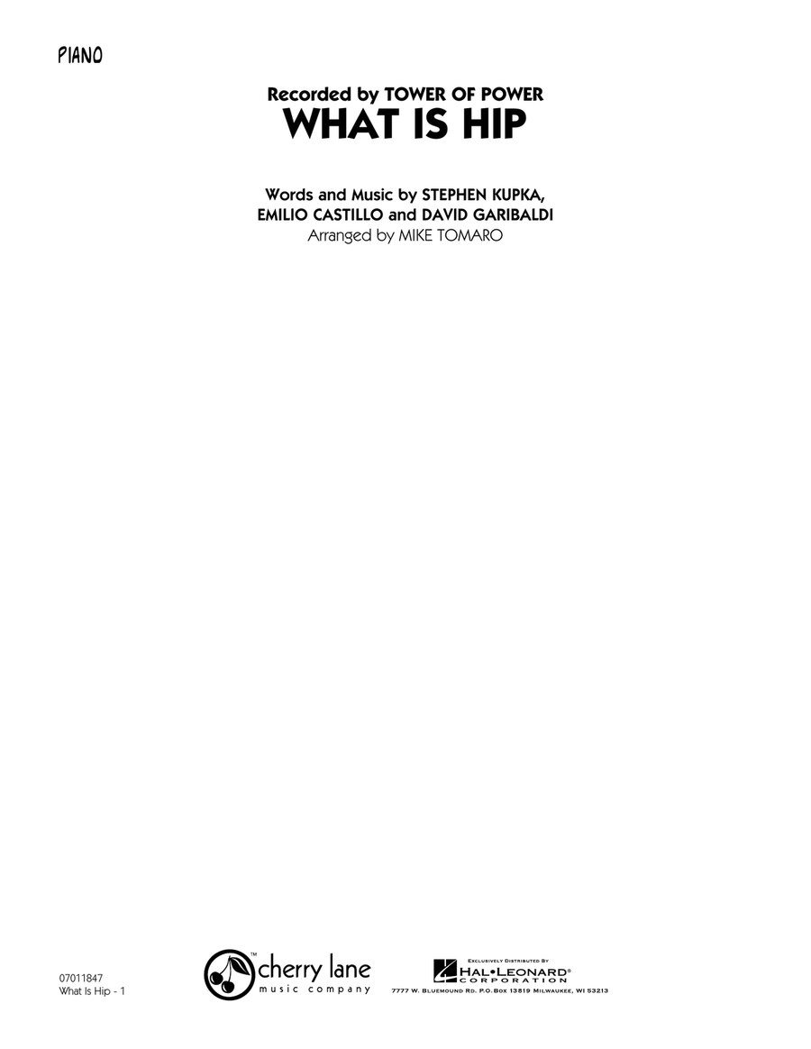 What Is Hip - Piano What Is Hip - Piano Jazz Ensemble scores gallery preview page 1