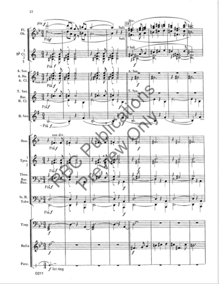 Gentle Journey Concert Band scores gallery preview page 11