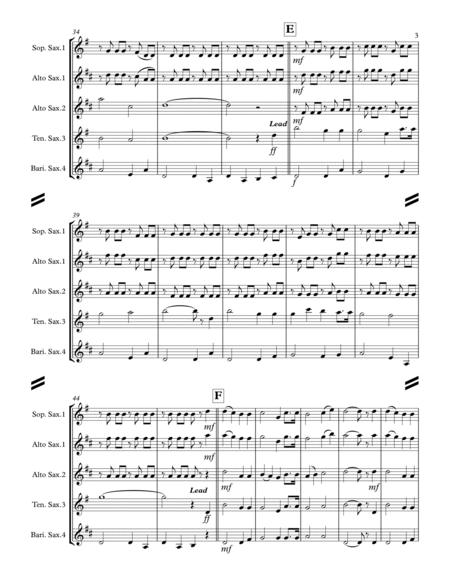 Ein Prosit (for Saxophone Quartet SATB or AATB) image number null
