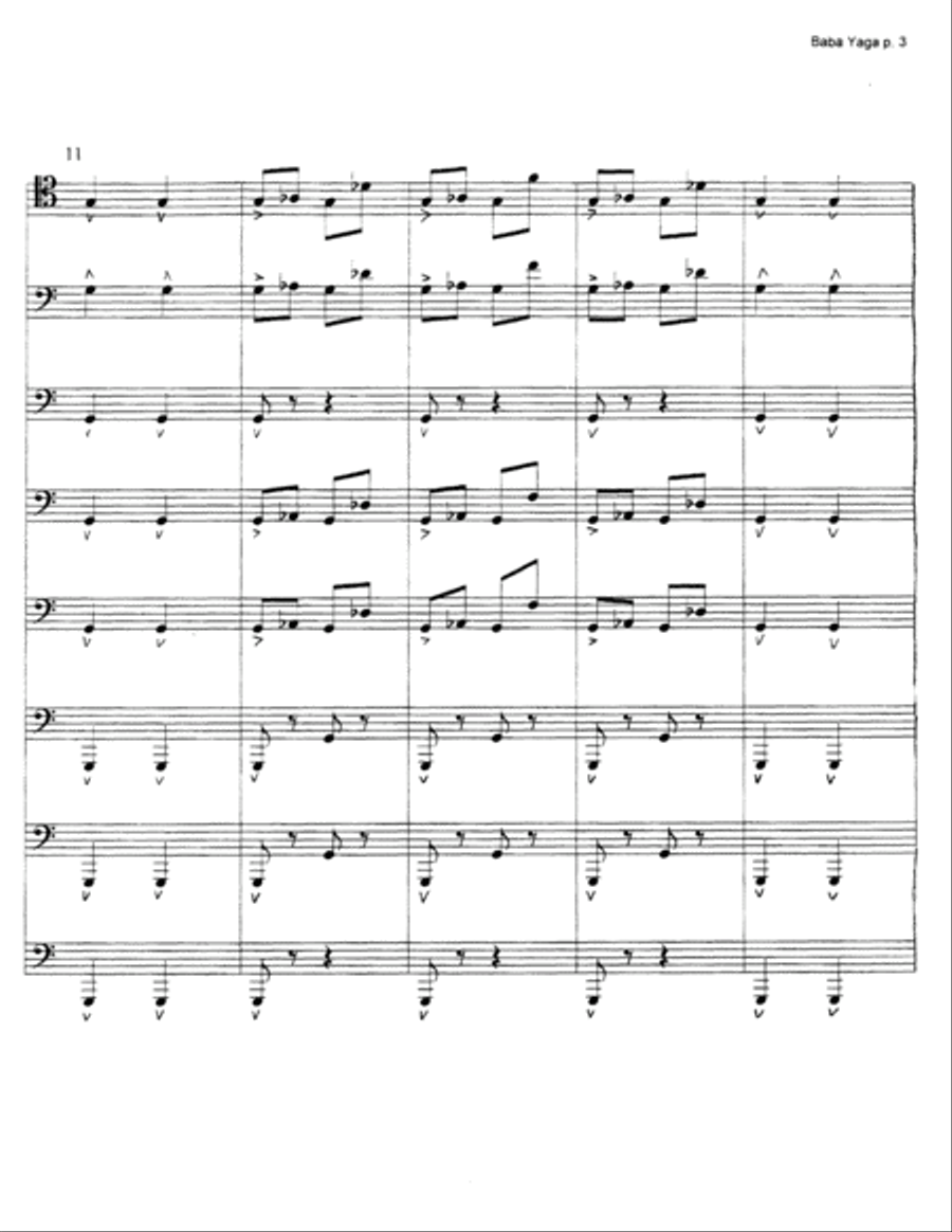 Baba Yaga Euphonium scores gallery preview page 4
