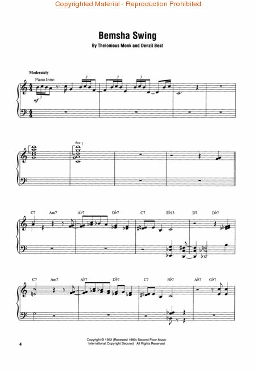 The Best of Thelonious Monk Piano scores gallery preview page 2